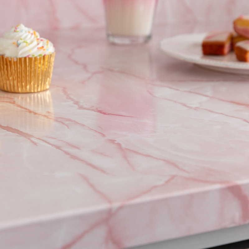 Neace 2m x 67.5cm Peel & Stick Wallpaper Roll, Marble Pink