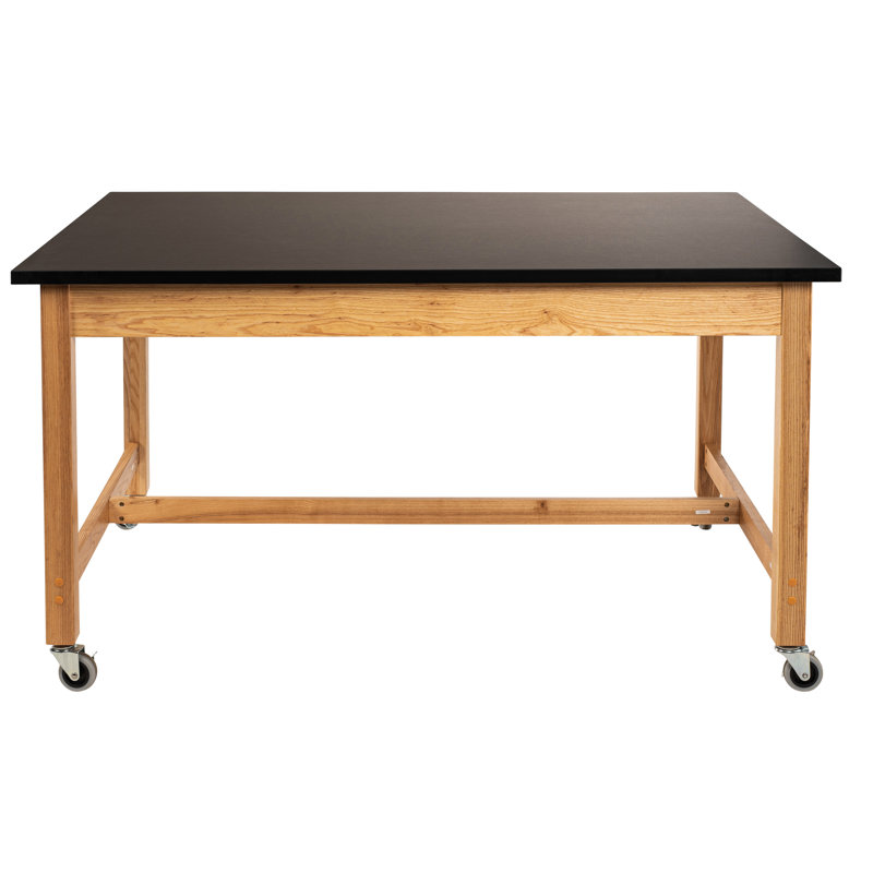 Table en bois, 30" H x 60" L x 30" W, Resin