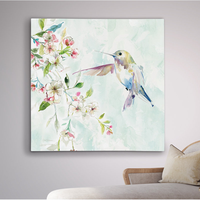 Colibri IV - reproduction d'art, Toile tendue, H 16 po x l 16 po x P 1,5 po