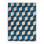 Tapis intérieur / extérieur bleu / blanc en nylon tissé à la machine Hendriex-814300856
