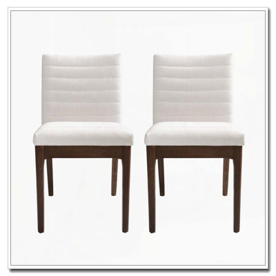Chaises de salle à manger rembourrées avec pieds en caoutchouc
