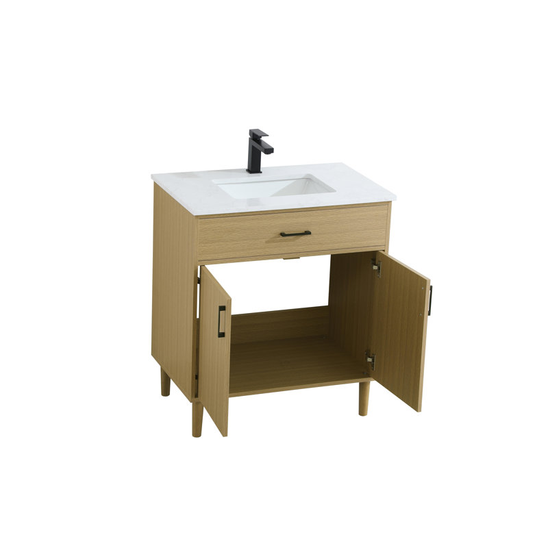 Chandler 30 inch Single Bathroom Vanity, Honey Brown