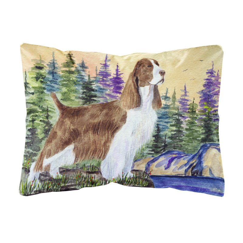 Rectangular Springer Spaniel Indoor/Outdoor Throw Pillow