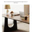 Table rustique en bois de pin avec base en fer noir-336386213