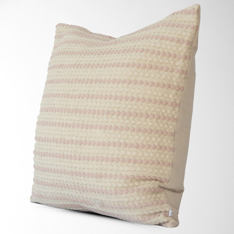  100% Cotton Throw Square Pillow Cover, Rose