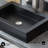 Voltaire Ceramic Rectangle Vessel Sink, Matte Black-55039693