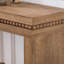 Console 64 "en bois rustique - Table d'entrée élégante avec bordure décorative perlée