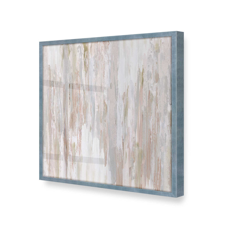 «Tranquil Drift» sur papier, Cadre électrique ciel électrique, H 21,5 po x l 21,5 po