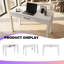 Bureau d'écriture compact avec prise de courant intégrée et port de charge USB, table d'étude de bureau à domicile avec tiroir-129894100