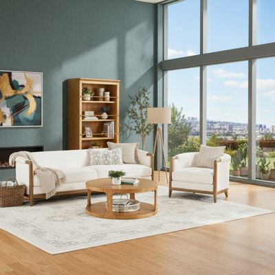 Warm Brown Round Coffee Table With A Gentle Texture