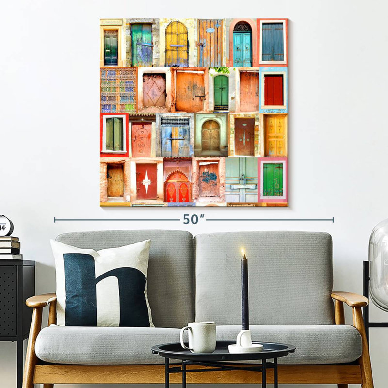 Portes marocaines rétro Lilie, H 33 po x l 33 po