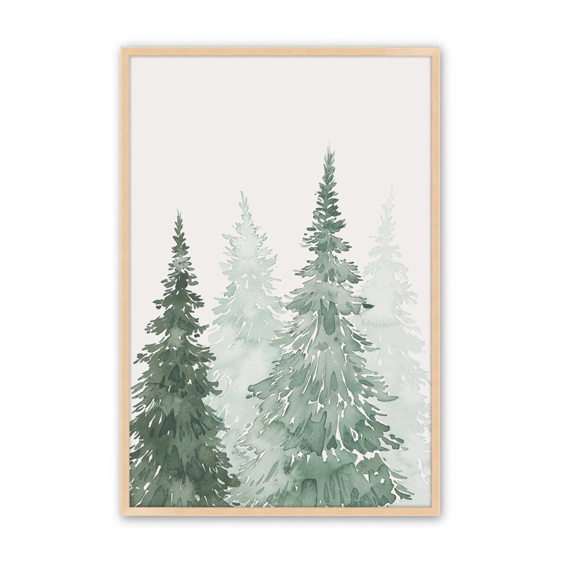 Whispering Spruce Shadows II, Cadre ouvert en érable brut, H 21 po x l 17 po