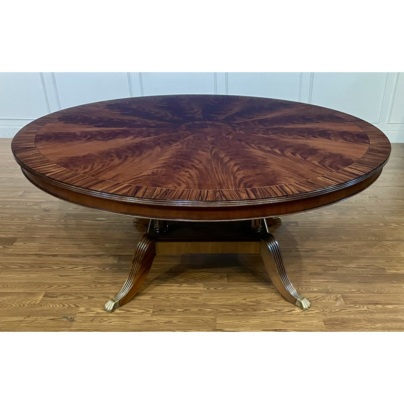 72” Round Mahogany Dining Table 