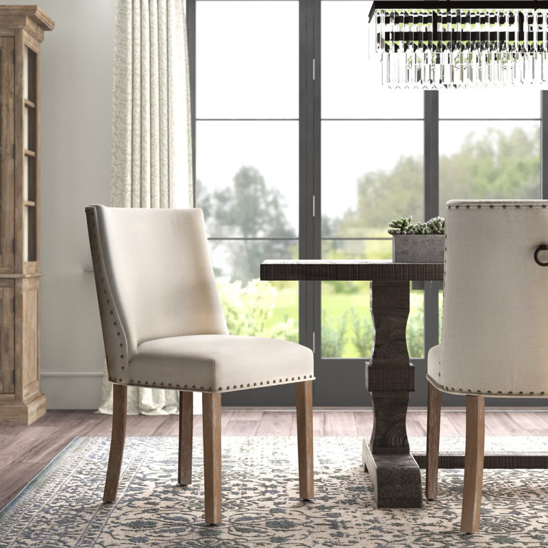 Ehrhart Upholstered Dining Side Chair, Natural, Natural