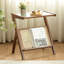 Rattan Nightstand Side Table, Bamboo Accent Bedside Tables