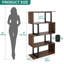 144.7cm H x 80cm W Geometric Bookcase