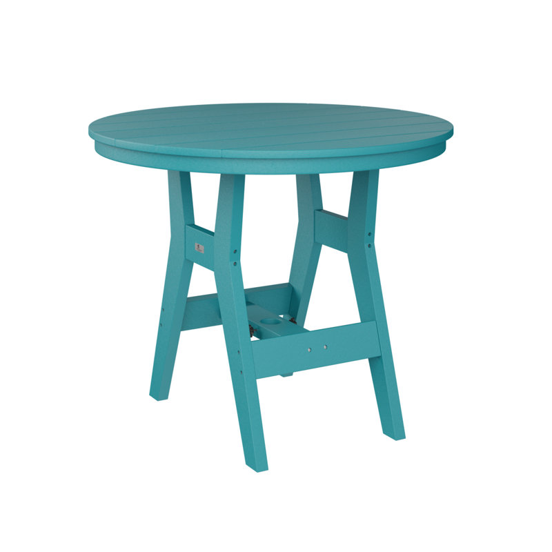 Harbor Outdoor Counter Height Table, Aruba Blue, 35.5" H x 38" W x 38" D