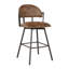 Tabouret de comptoir pivotant rembourré avec structure en métal-1143261014-1143595624