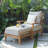 2-Piece Solid Teak Wood Outdoor Conversation Set with Cushions-714337319