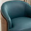 Faux Leather Swivel Barrel Chair-533347388