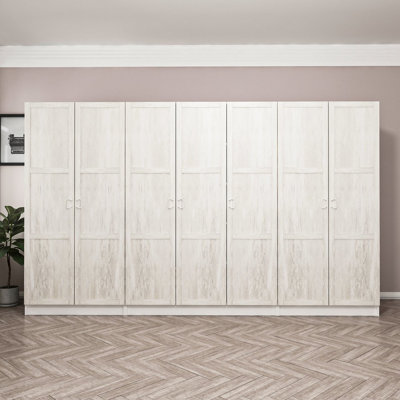 Rasharn 100% MELAMINE COATED PARTICLE BOARD Wardrobe
