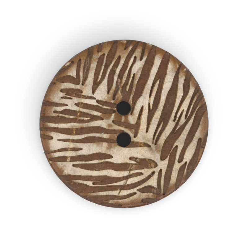 Bouton rond en noix de coco durable Dritz, 23 mm, brun clair, 6 boutons