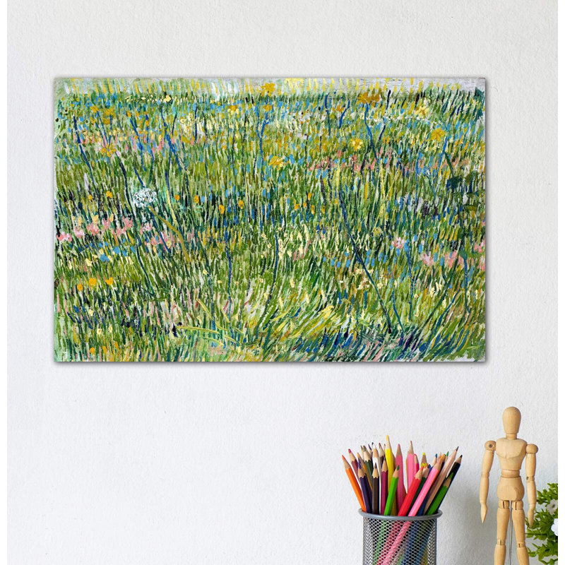 Patch Of Grass by Vincent Van Gogh - Wrapped Canvas Painting, 20.32 cm H x 30.48 cm W