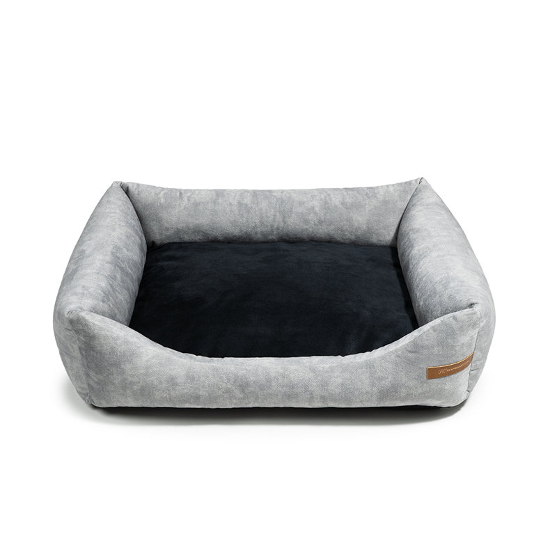 Orthopedic Memory Foam Pet Bed, 15cm H x 75cm W x 85cm D, Grey/Black