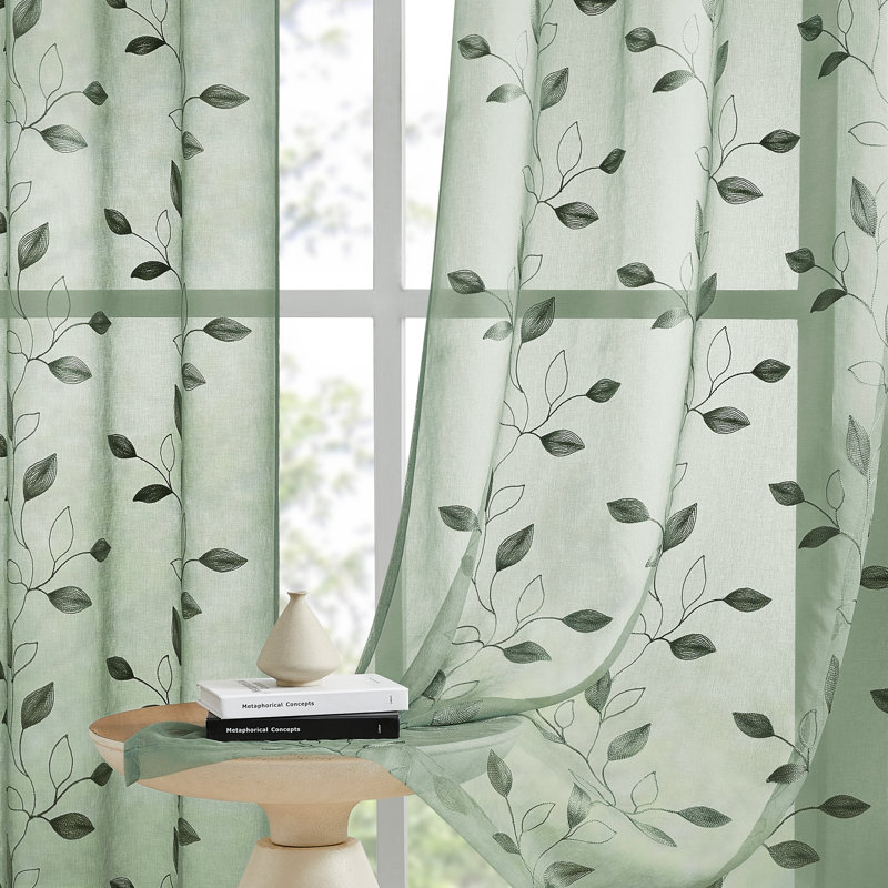 Panneau de rideau en polyester avec passe-tringle, L 52 po x L 84 po
