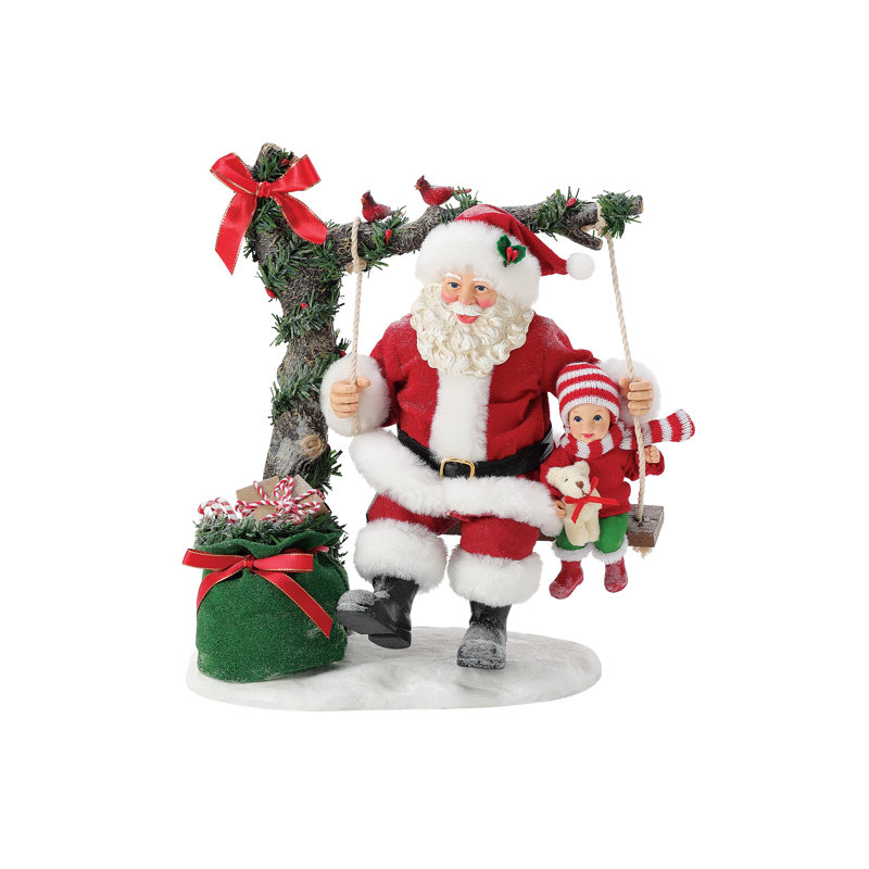 Figurine de balançoire d'arbre possible 11 "Père Noël	