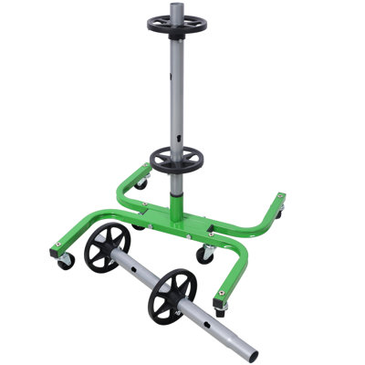 Storage Stand With Wheels 275 LBS Total Capacity Uses Six 2In Swivel Caster Wheels Green Colour