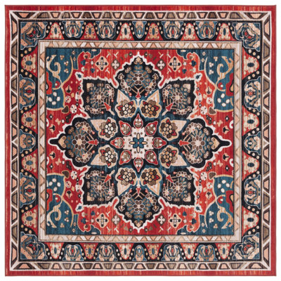 Manado Oriental Black/Red Area Rug