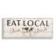 Impression sur bois rustique «Eat local phrase» par James Wiens-93873017-93873018