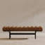 Banc rembourré en cuir véritable Penina-706929649