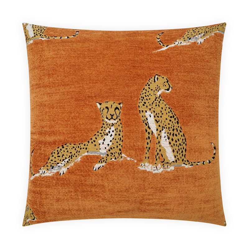 Big Iris Square Pillow Cover & Insert, Square 24", Marmalade