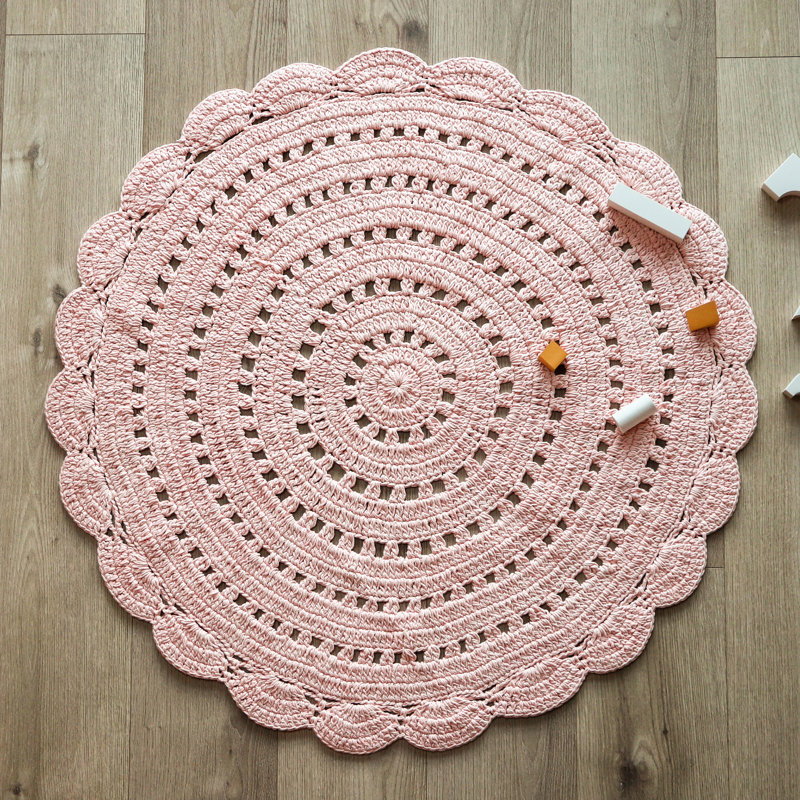 Round Sulligent Solid Colour Hand Woven 120cm X 120cm Area Rug
