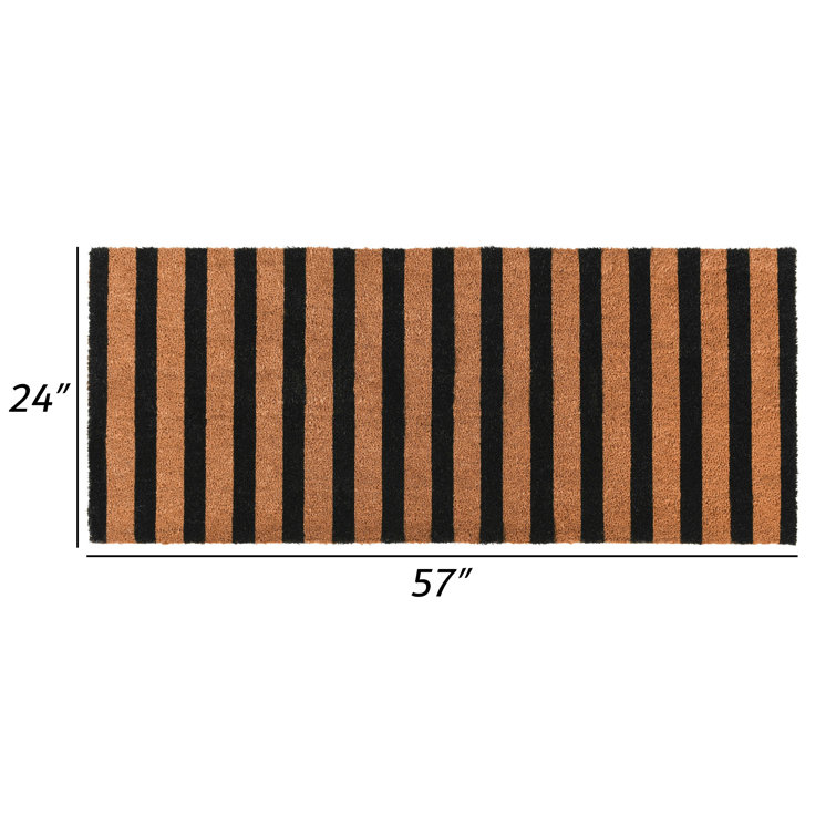 Horizontal Stripe Coir Doormat - 22 x 36