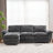 Modern Deep 3-Seat Sofa Couch with Ottoman-693621170