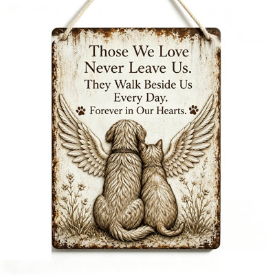A chopper Vintage Pet Memorial Metal Hanging Sign Dog   Wall Decor