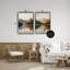Ensemble de cadres flottants 2 pièces Terracotta Reflections Mountains and Lake, design par Petal Prints Design-421324621-421324622