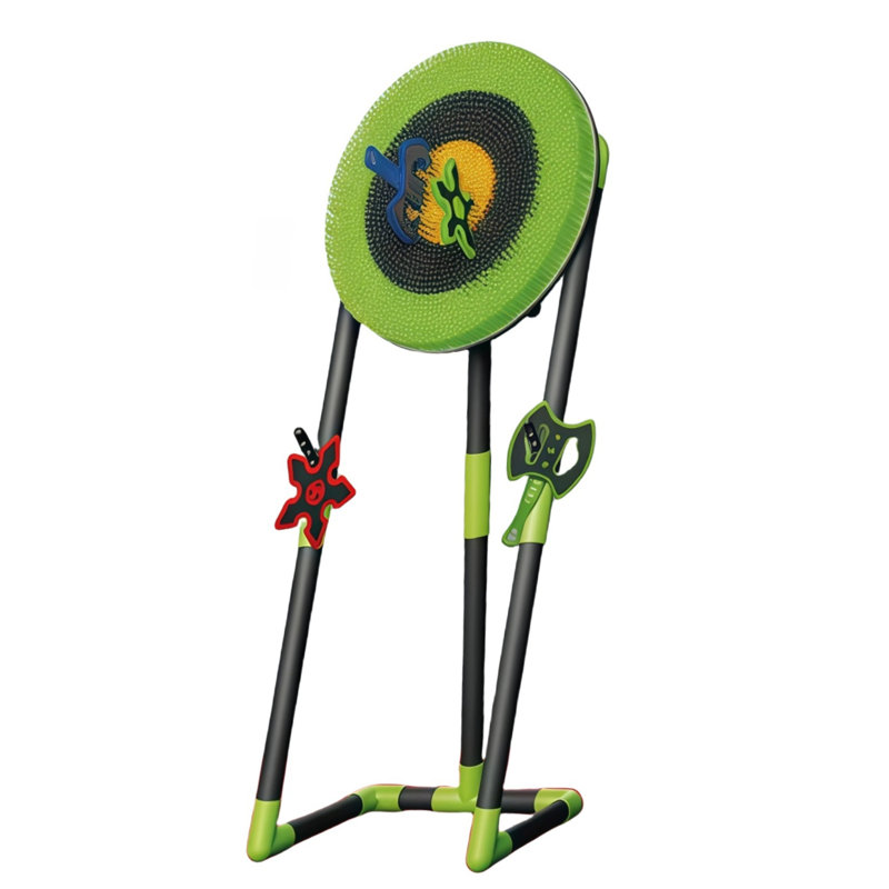 Jeu de lancer de hache dans la cour pour les familles, comprend 2 haches, 4 fléchettes et un tableau de cible pliable