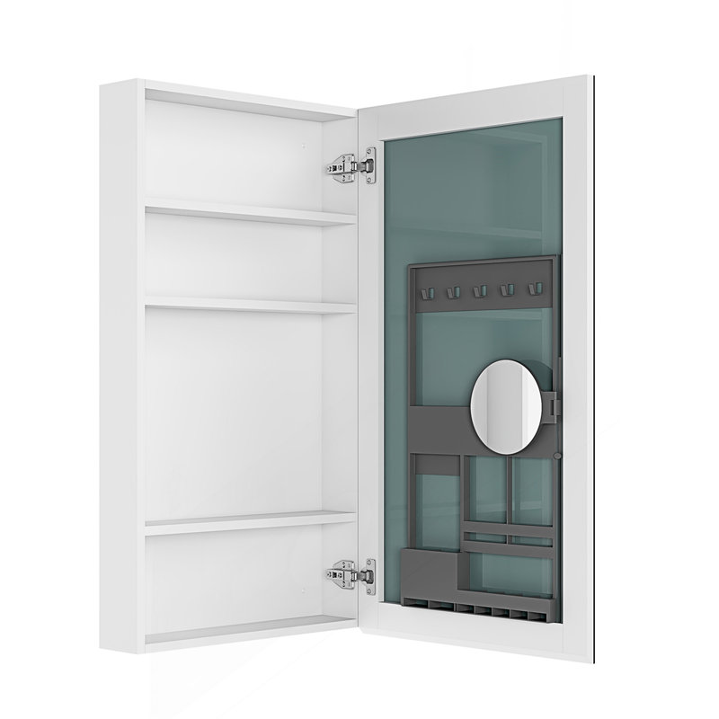 Armoire à pharmacie sans cadre avec miroir et bords biseautés