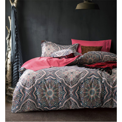 Satin Damask Duvet Cover Set