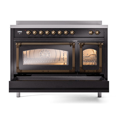 ILVE Nostalgie II Noblesse 48 in Induction Range, 6 Induction Elements (Glass Door)