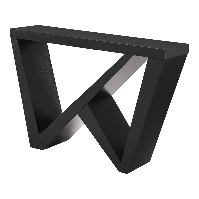 Blinny 47.25''W W-Shaped Console Table, Black