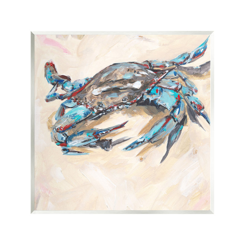 Art moderne sur plaque de crabe bleu moderne par Melissa Wang