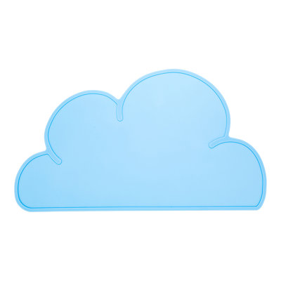 Silicone Cloud Shaped Food Placemat - Blue - Non-Slip - Easy Clean - Tabletop Protection - 18 3/4" x 10 1/2" - 1ct Box - 