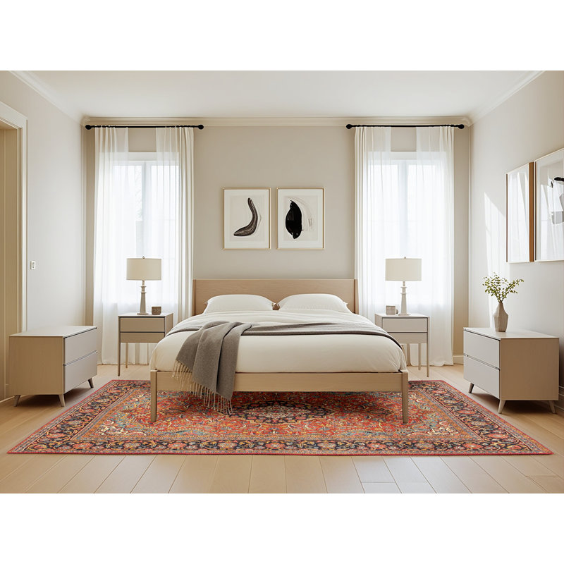 Tapis oriental brun Zunaira, Rectangle de 5 pi x 8 pi