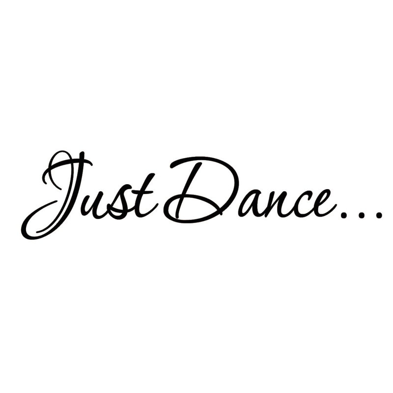Décalcomanie murale simplement danse Grise, 8 po x 28 po