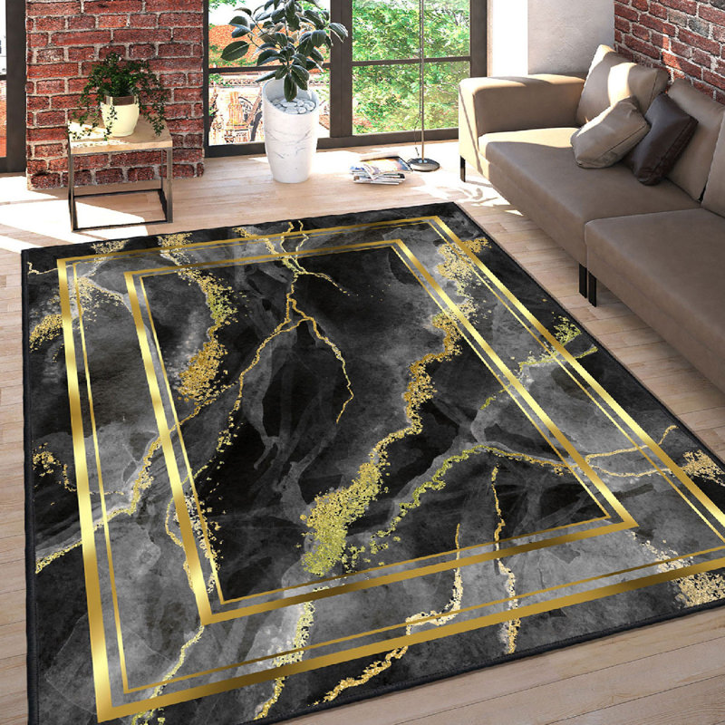 Luxurious Hall Carpet, 100% Velvet Fabric, 31.5 x 78.7 inches | Non-Slip Cotton Sole, 0.5 in Pile Height | Antibacterial, Machine Washable, Woven with 3D Digital Printing | Perfect for Living Room & Entryways